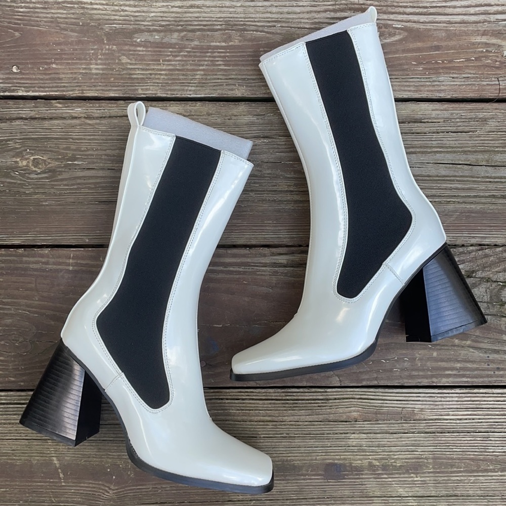 Nasty Gal Heeled Chelsea Calf Boots